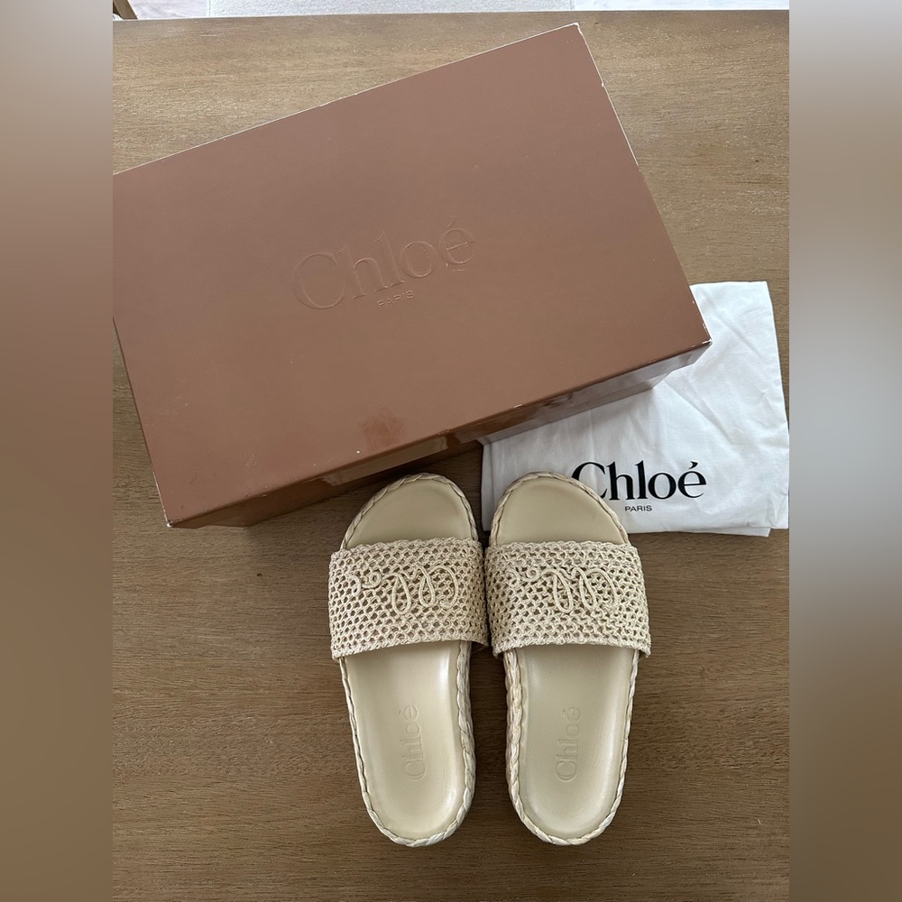 Chloé Isla Espadrilles Slide Sandals (Size 36)